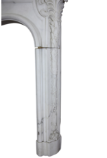 Castle Vintage Fireplace Surround In White Carrara Marble