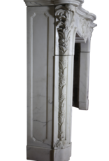 Castle Vintage Fireplace Surround In White Carrara Marble