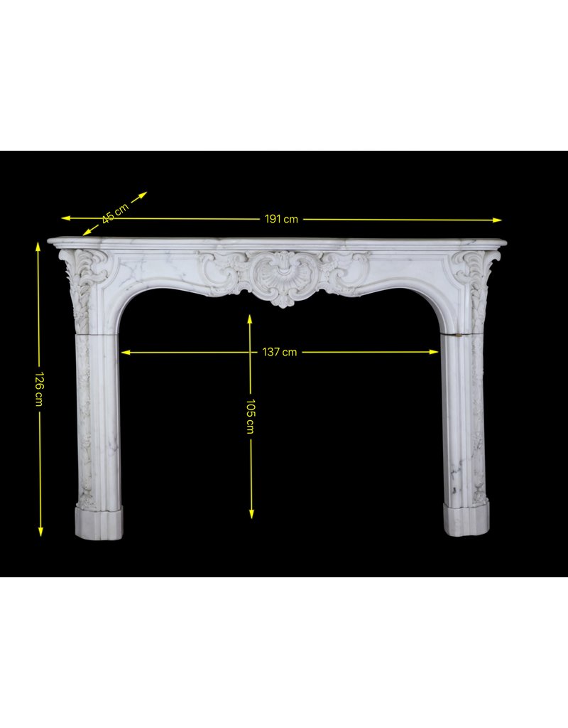 Castle Vintage Fireplace Surround In White Carrara Marble