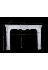 Castle Vintage Fireplace Surround In White Carrara Marble