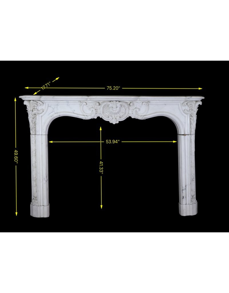 Castle Vintage Fireplace Surround In White Carrara Marble