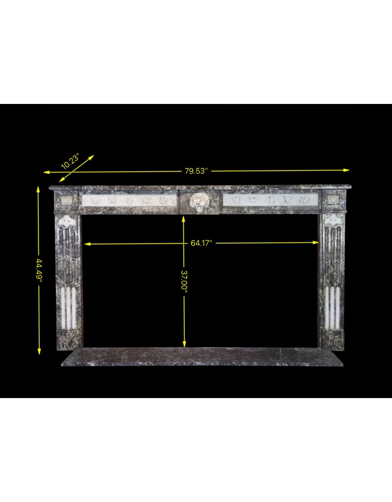 18Th Century Fine Antique Belgian Marble Fireplace Surround