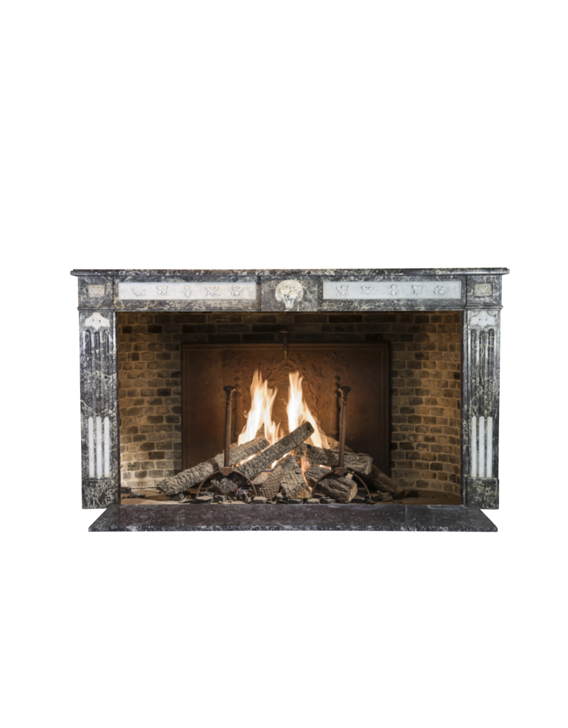 18Th Century Fine Antique Belgian Marble Fireplace Surround