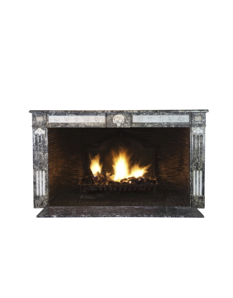 18Th Century Fine Antique Belgian Marble Fireplace Surround