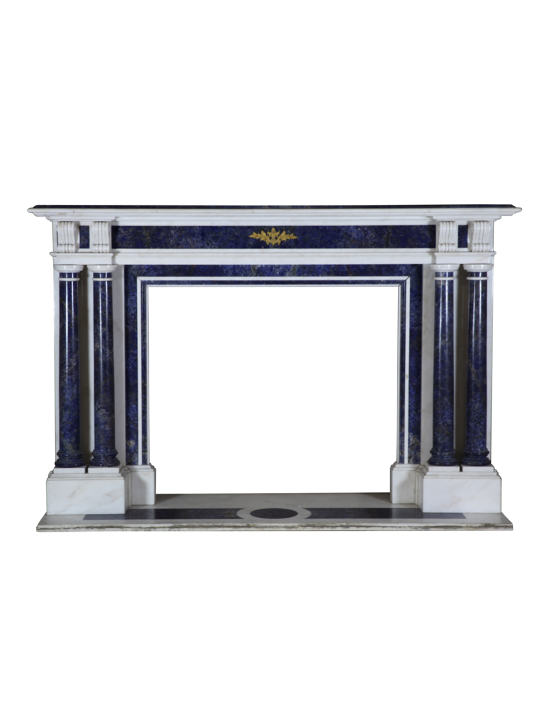 Parisian Monumental Antique Fireplace Surround In Marble