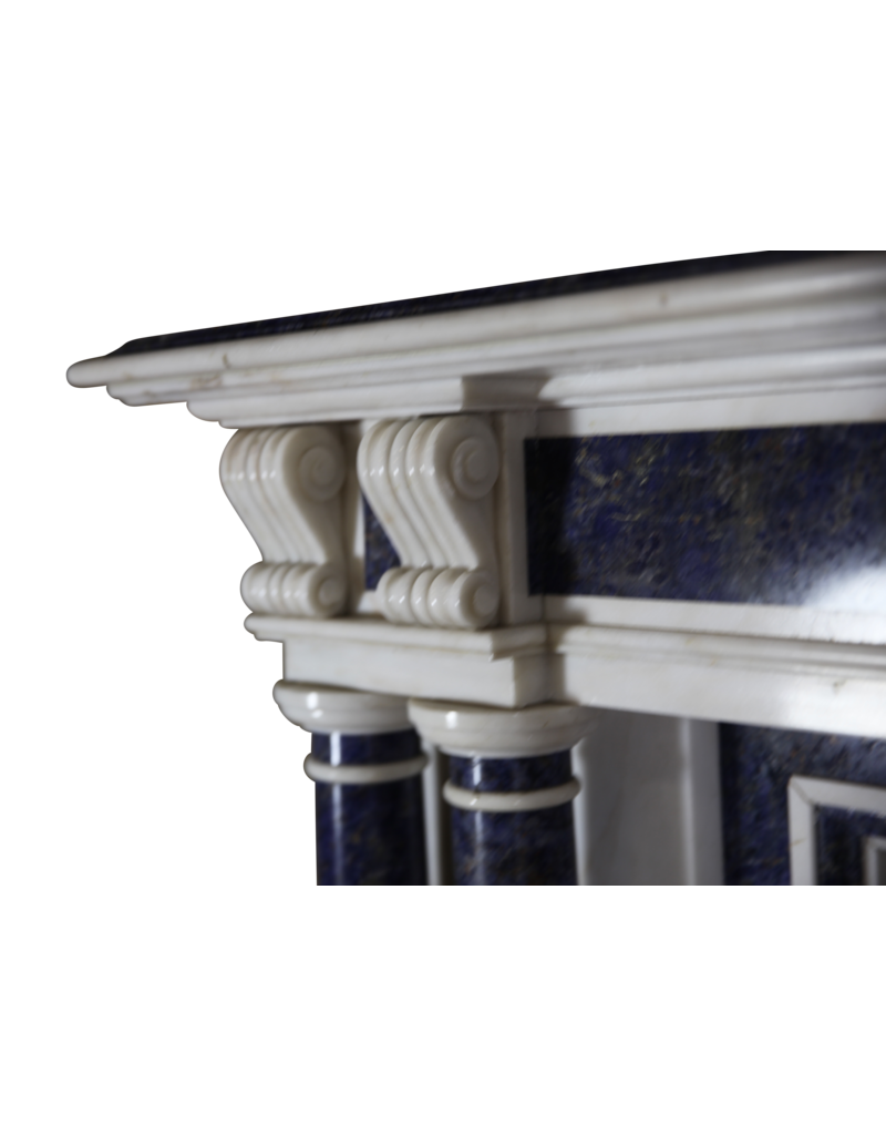Parisian Monumental Antique Fireplace Surround In Marble
