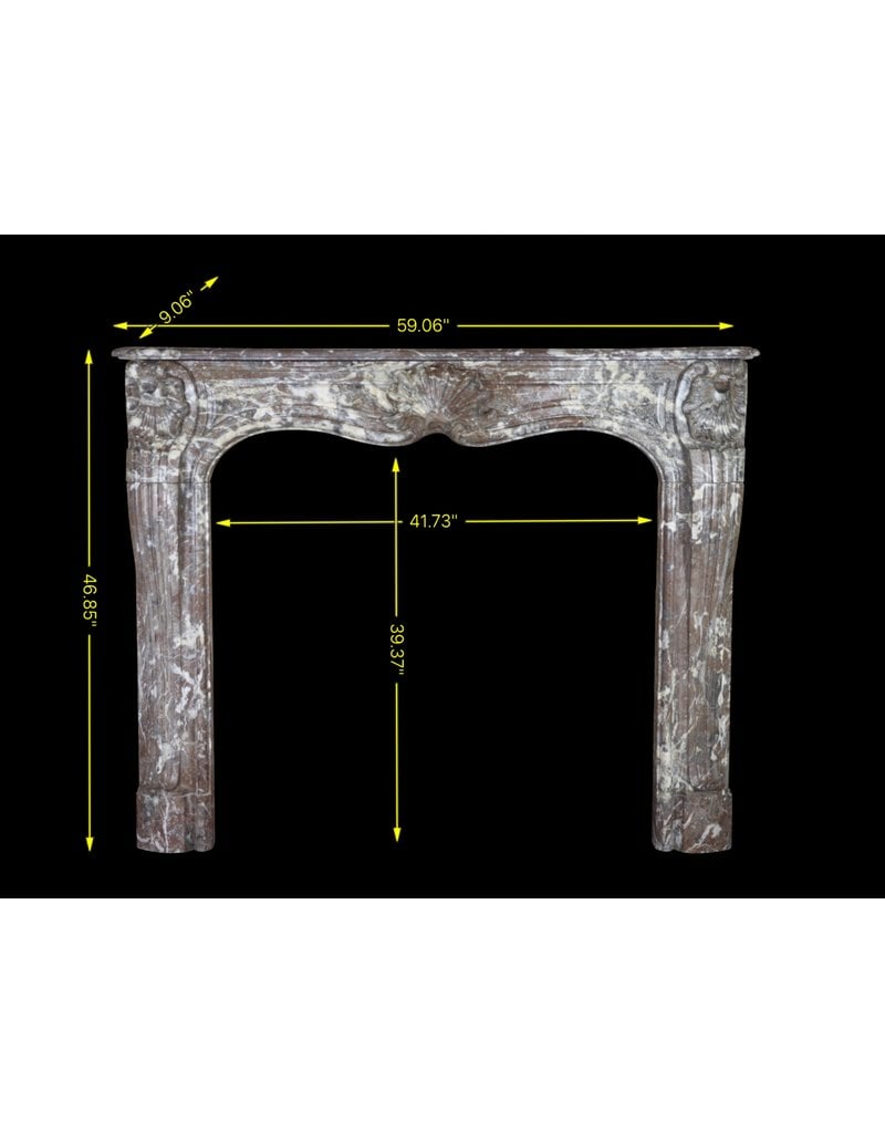 Belgian 18Th Century Period Classic Marble Fireplace Surround