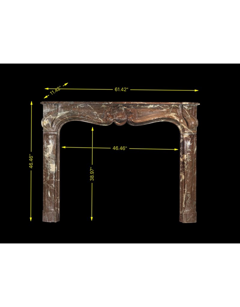 Élégante Cheminée Belge En Marbre Brun Du 18Ème Siècle