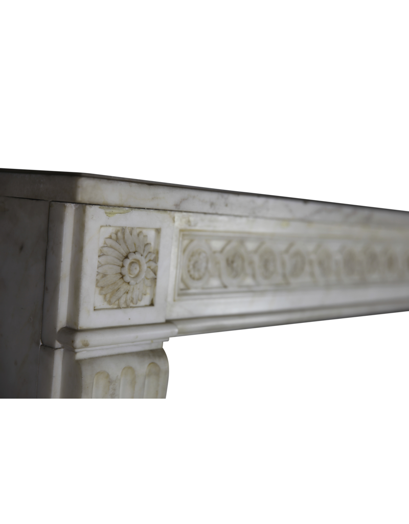 Small Louis XVI Style French Classic Antique Fireplace Surround