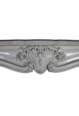 Maison Leon Van den Bogaert Reine französische Vintage-Kaminumrandung aus weißem Statuario-Marmor