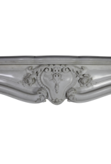 Zuivere Witte Beeldhouw Marmeren Decoratieve Schouw