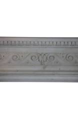 Grand Palace White Statuary Marble Vintage Fireplace Surround