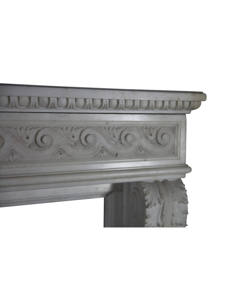 Maison Leon Van den Bogaert Gran Palacio Blanca Estatuas De Mármol De Epoca Chimenea