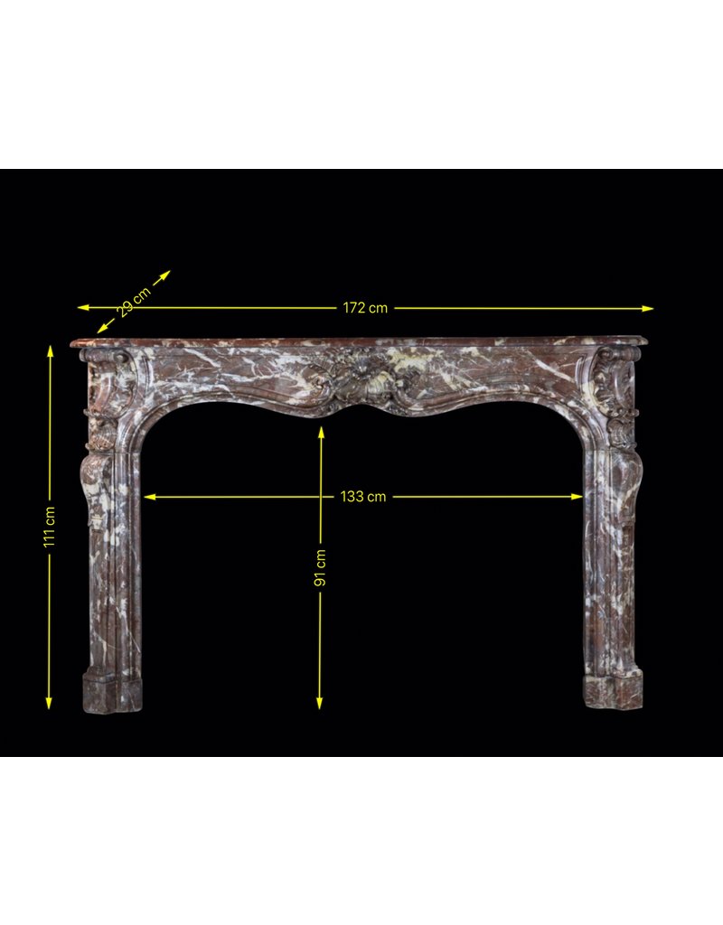 18Th Century Period Belgian Chique Vintage Fireplace Mantel