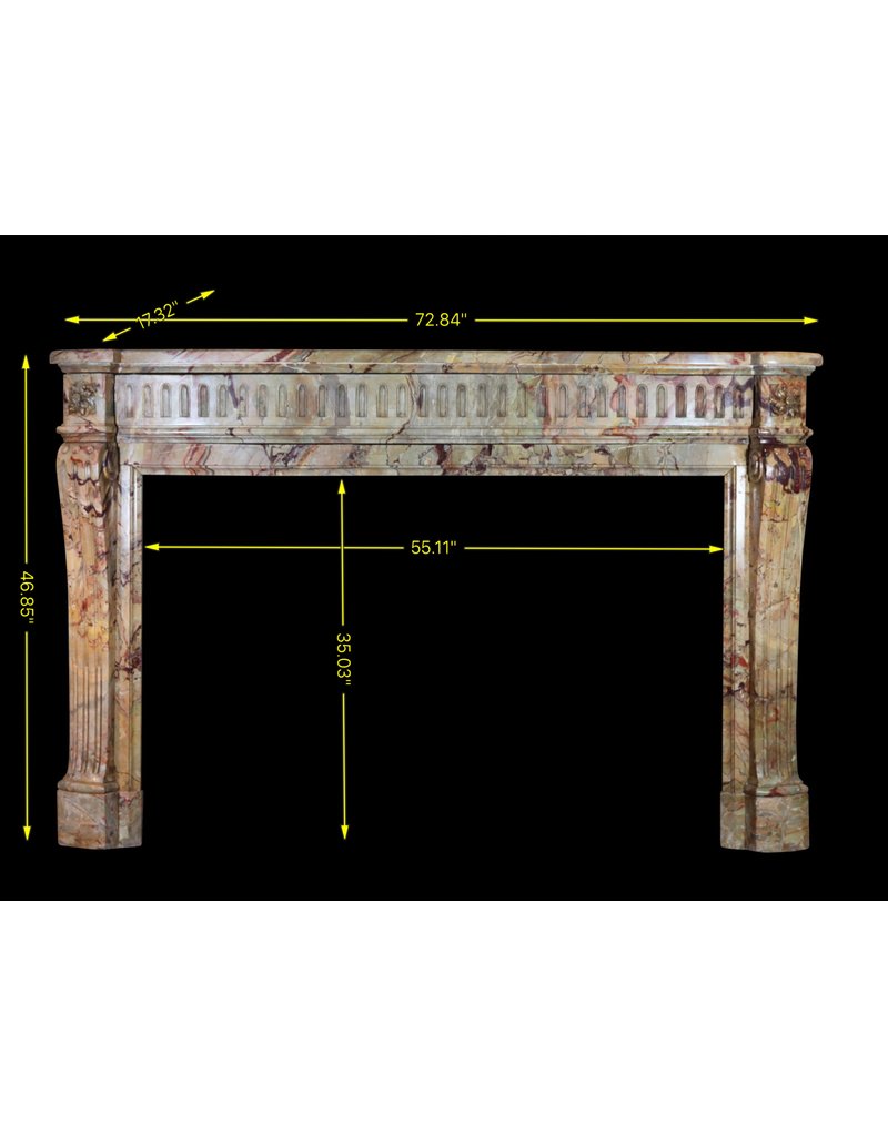 Maison Leon Van den Bogaert Classic Chic French Marble Antique Fireplace Surround