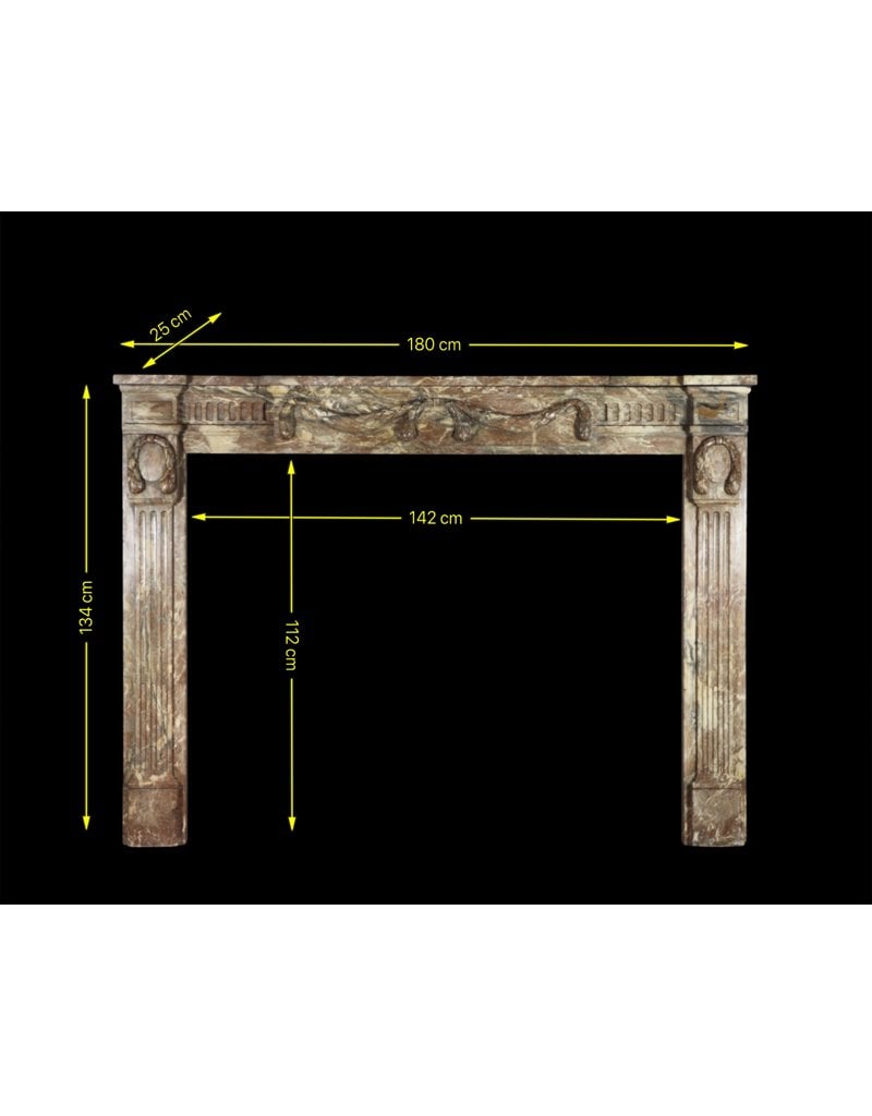 Empire Period Marble Vintage Fireplace Surround