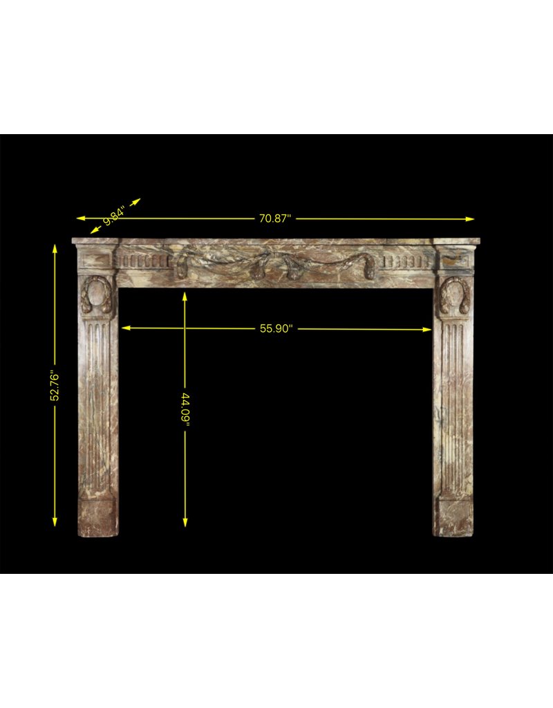 Empire Period Marble Vintage Fireplace Surround