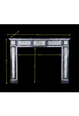 Original 18Th Century Belgian Antique Fireplace Surround In Marble