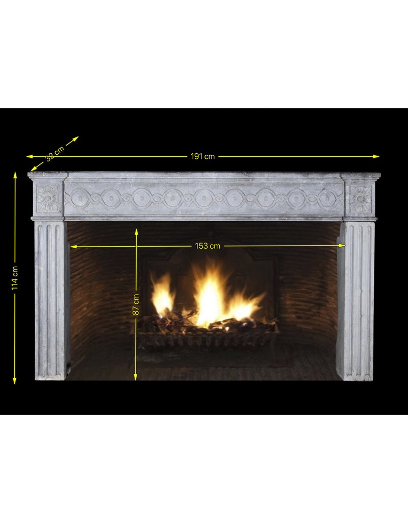 Large 18Th Century French Vintage Fireplace Surround