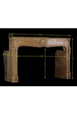 Maison Leon Van den Bogaert Antike französische Kaminumrandung aus zweifarbigem hartem Kalkstein aus der Régence-Zeit
