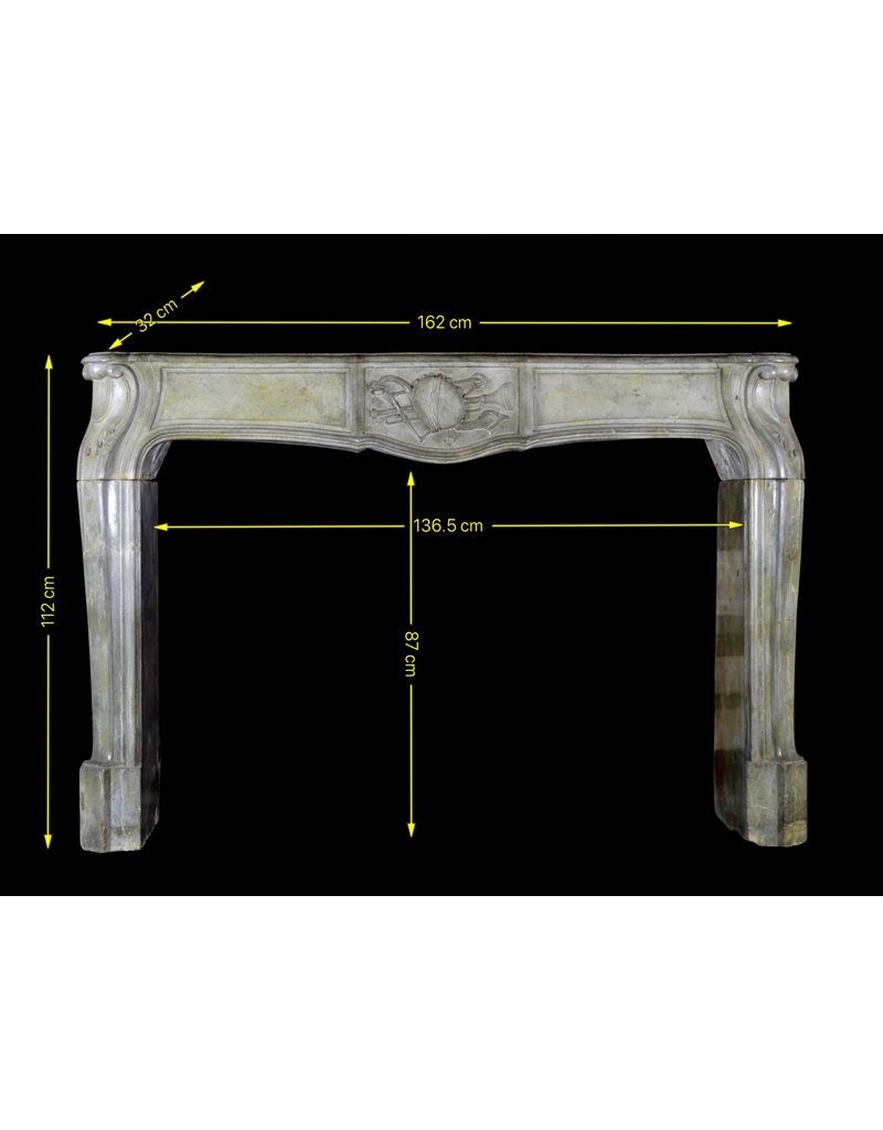 18Th Century Fine Antique Marble Stone Fireplace Surround