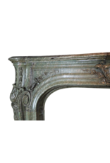 Grand Green Marble 19Th Century Antique Fireplace Surround