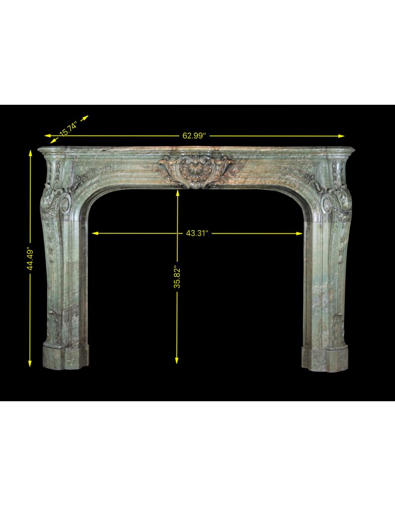 Cheminée Décorative En Marbre Vert 19Ème Siècle