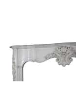 Exceptional Antique White Statuary Marble Fireplace Surround