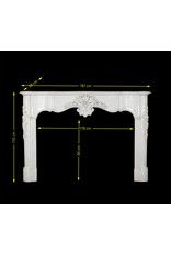 Excepcional De Mármol Blanco Antiguo Estatuaria Chimenea