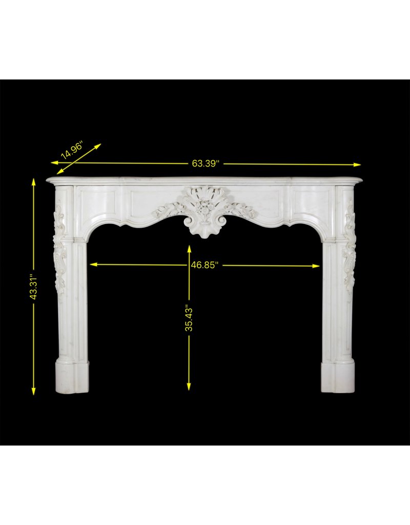 Excepcional De Mármol Blanco Antiguo Estatuaria Chimenea
