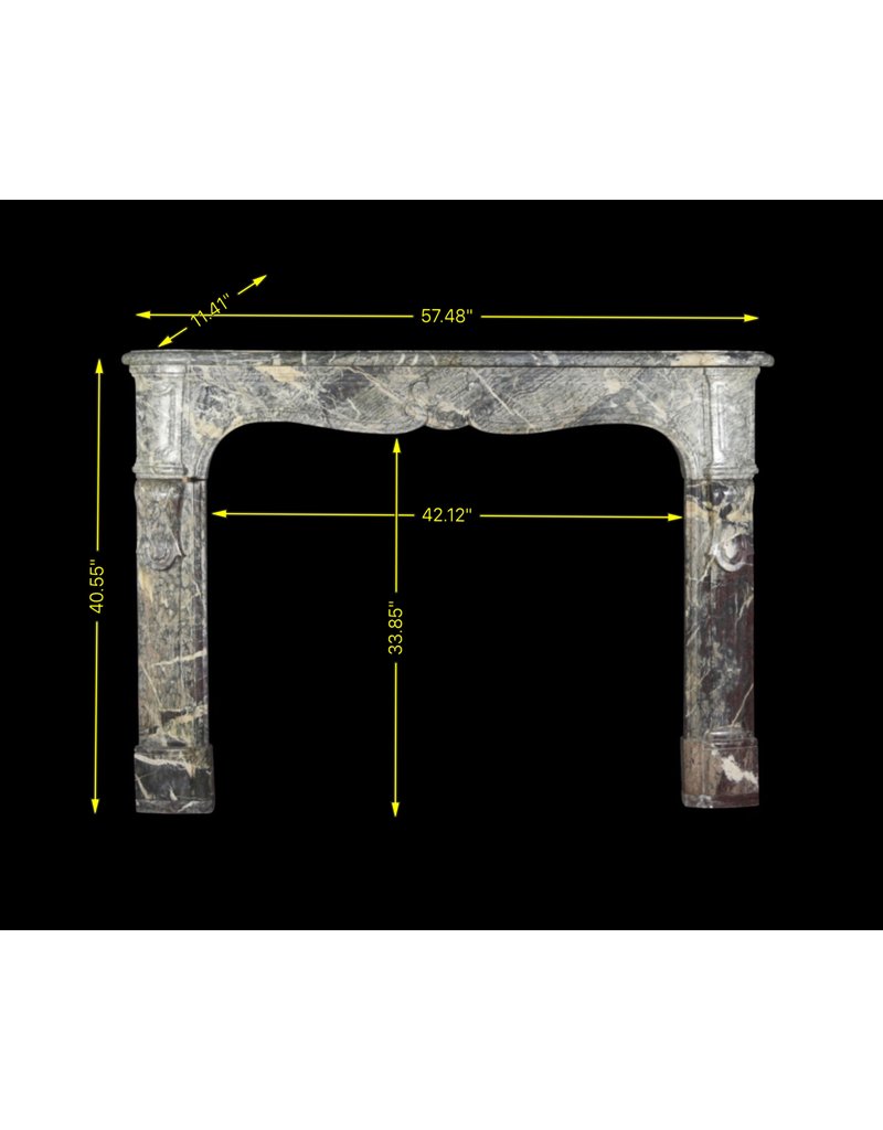 Multi Color Francesa Campan Mármol Antiguo Chimenea