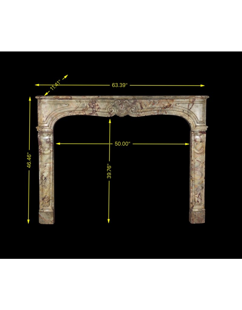 Maison Leon Van den Bogaert Klassische originale antike französische Kaminumrandung aus Marmor