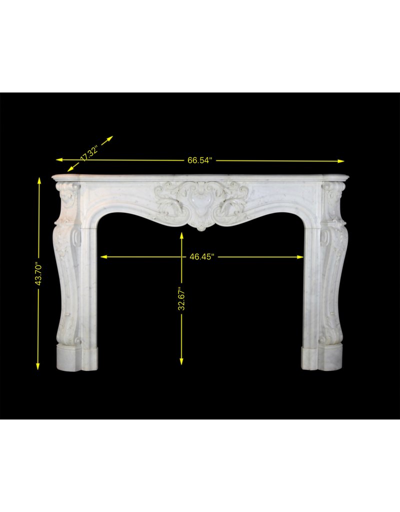 Exceptional French Belle Epoque Rococo Style Antique Fireplace Surround