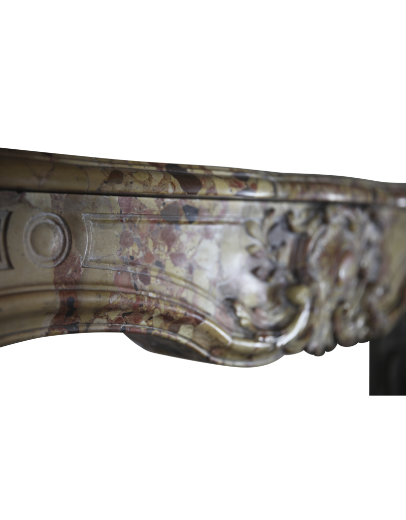 Maison Leon Van den Bogaert Elegante königliche antike französische Kaminumrandung aus Marmor
