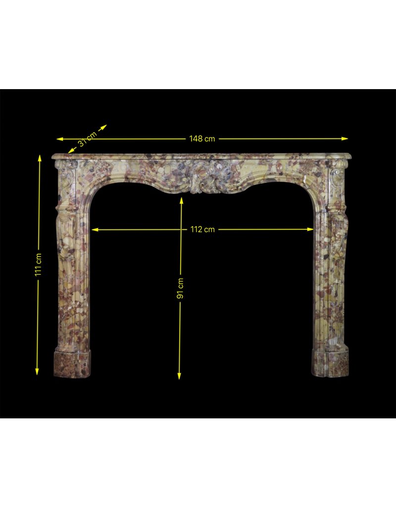 Francés Mármol Chique Real Antiguo Chimenea