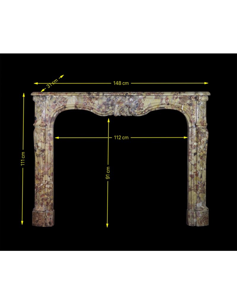 Maison Leon Van den Bogaert French Chic Royal Marble Antique Fireplace Surround