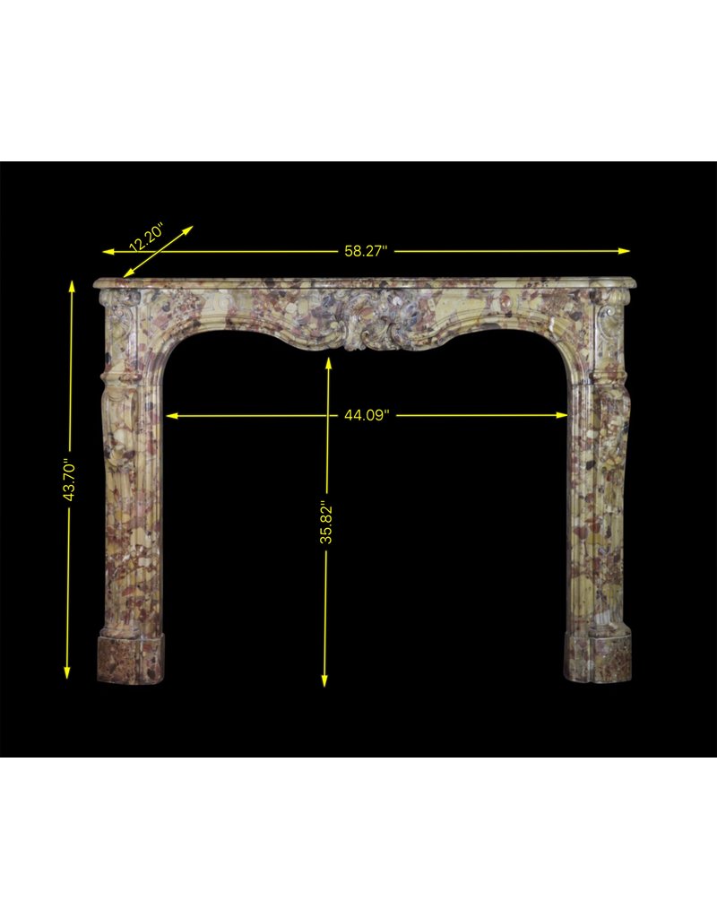 Maison Leon Van den Bogaert French Chic Royal Marble Antique Fireplace Surround