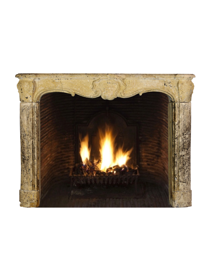 18Th Century Country Fireplace Surround In Limestone