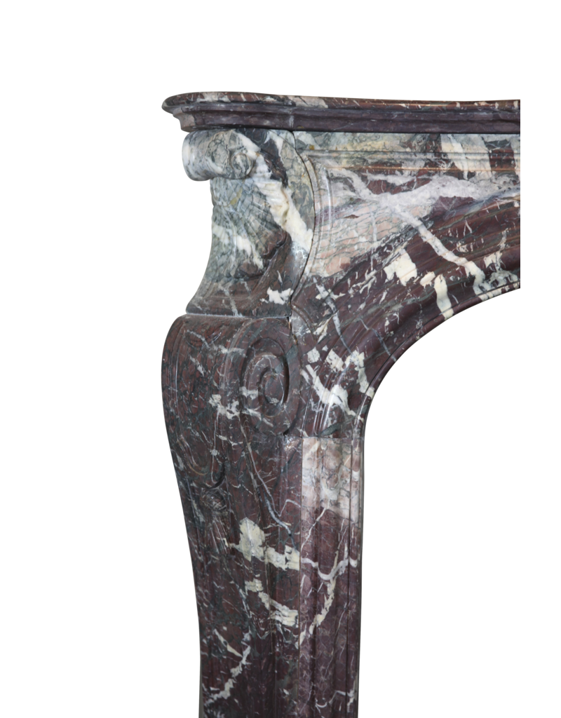 Historical Multi Color Marble Vintage Fireplace Surround