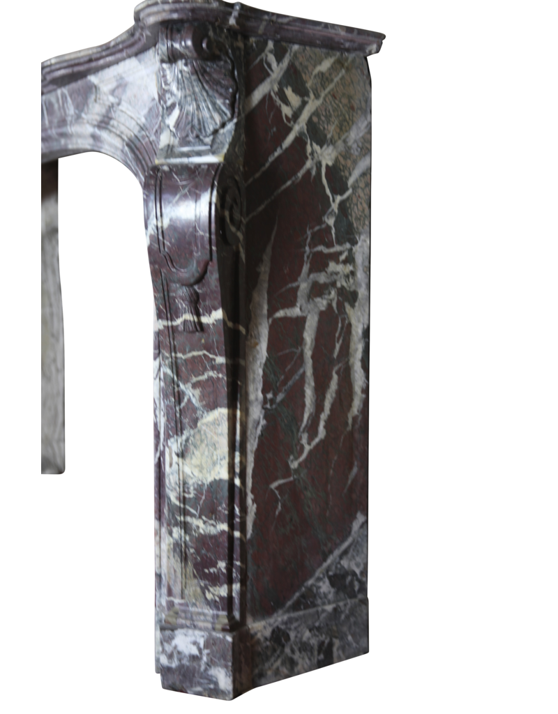 Historical Multi Color Marble Vintage Fireplace Surround