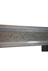 18Th Century Chique French Fireplace Surround In White Statuary Marble