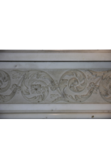 18Th Century Chique French Fireplace Surround In White Statuary Marble