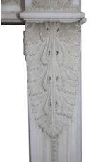 18Th Century Chique French Fireplace Surround In White Statuary Marble