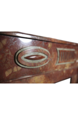 Maison Leon Van den Bogaert Grand Art Deco Period Antique Fireplace Surround With Multi Colour Marble