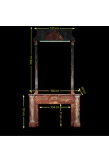 Maison Leon Van den Bogaert Grand art-decoperiode multi color marmeren schouw