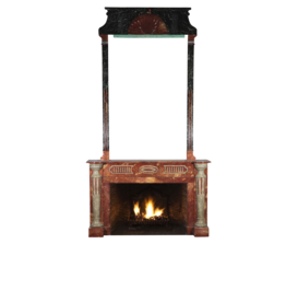 Maison Leon Van den Bogaert Groß-Art-Deco-Periode Antike Kamin Maske
