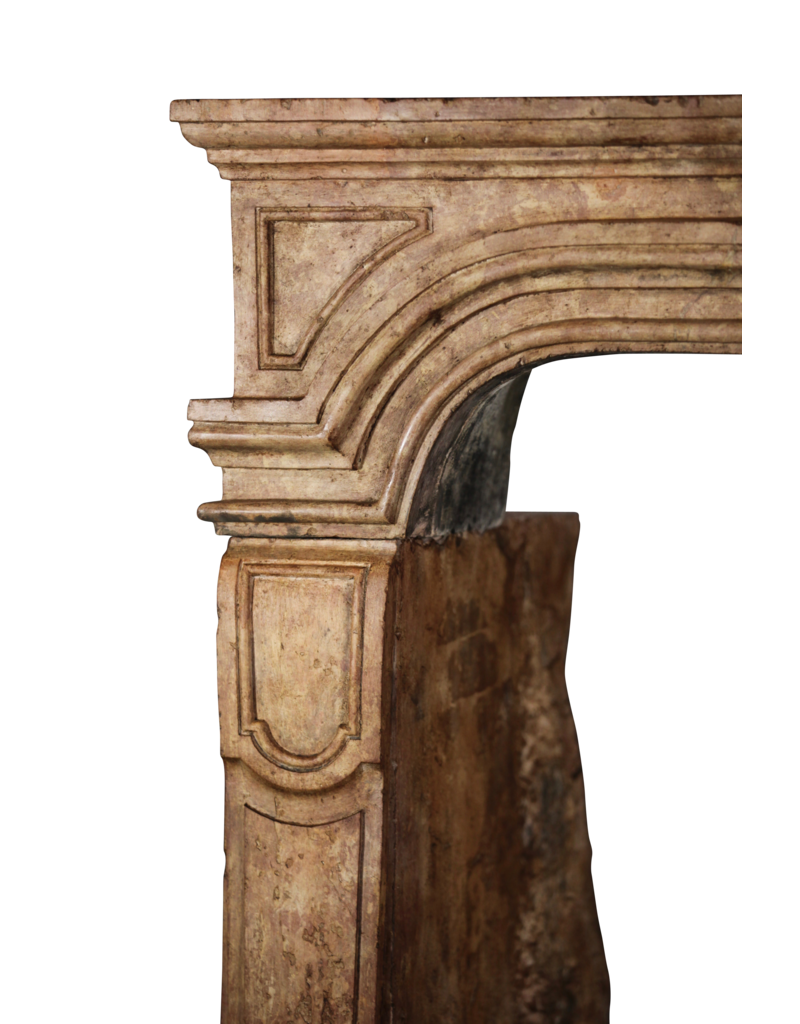 17Th Century Fine Antique Marble Stone Chimney Piece