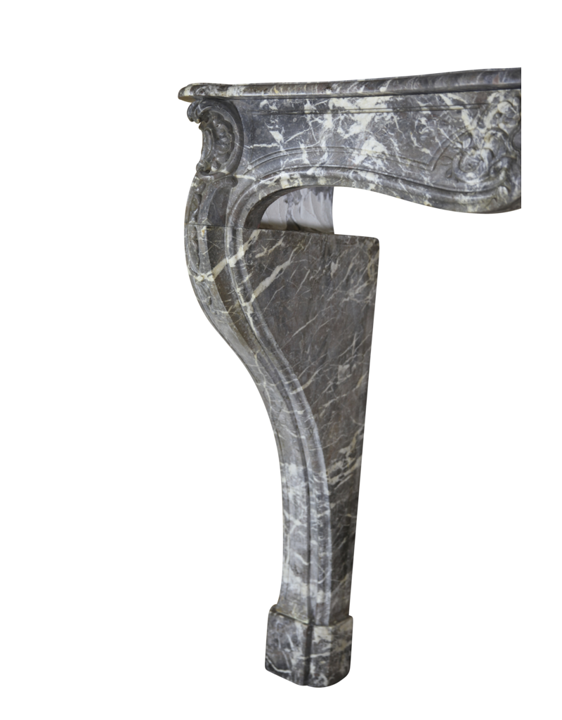 Ungewöhnliche 18. Jahrhundert Antike Kamin Maske In Grau St-Anna Marmor