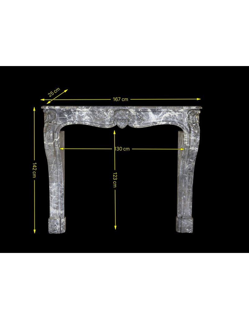 Insolite Cheminée En Marbre Massif XVIIIème