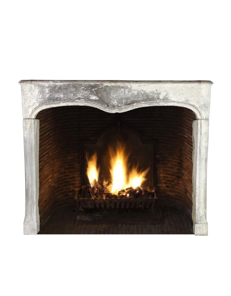 Maison Leon Van den Bogaert French Chic Country Style Limestone Antique Fireplace Surround